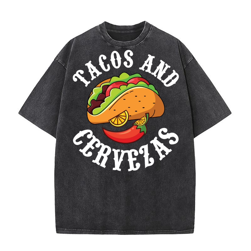 Tacos and Cervezas Washed T-Shirt