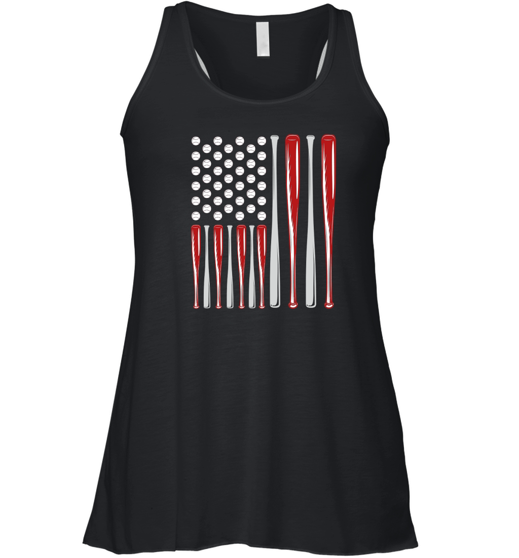 American Baseball Flag Vintage Women's Flowy Tank Top