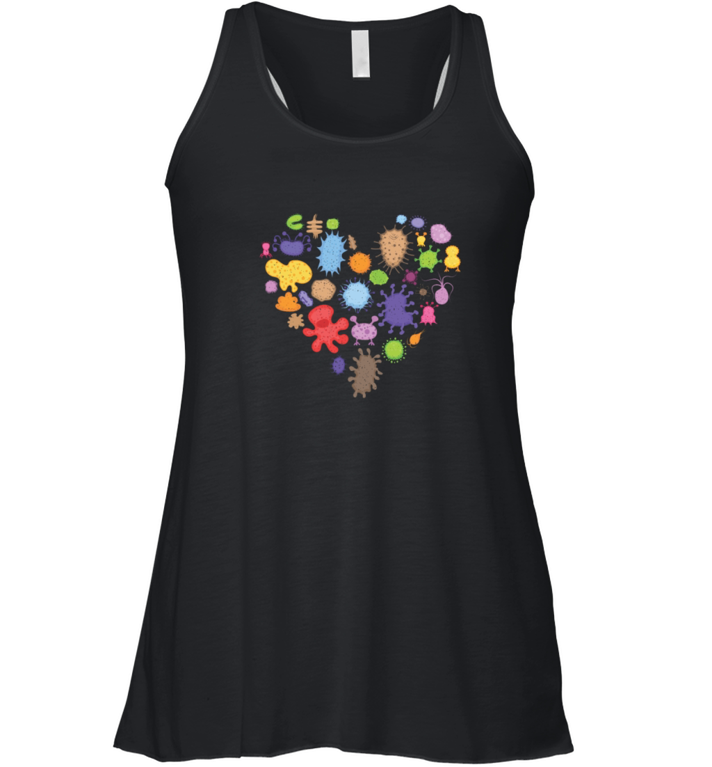 Bacteria Heart Microbiology Science Biology Women's Flowy Tank Top