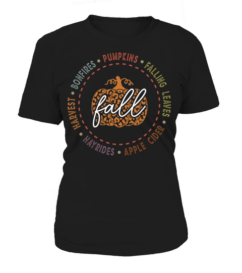 fall round t shirt design white Women's T-Shirt
