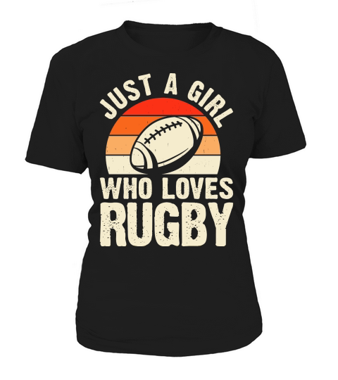 Vintage Rugby Player just a girl who loves rugby Women's T-Shirt