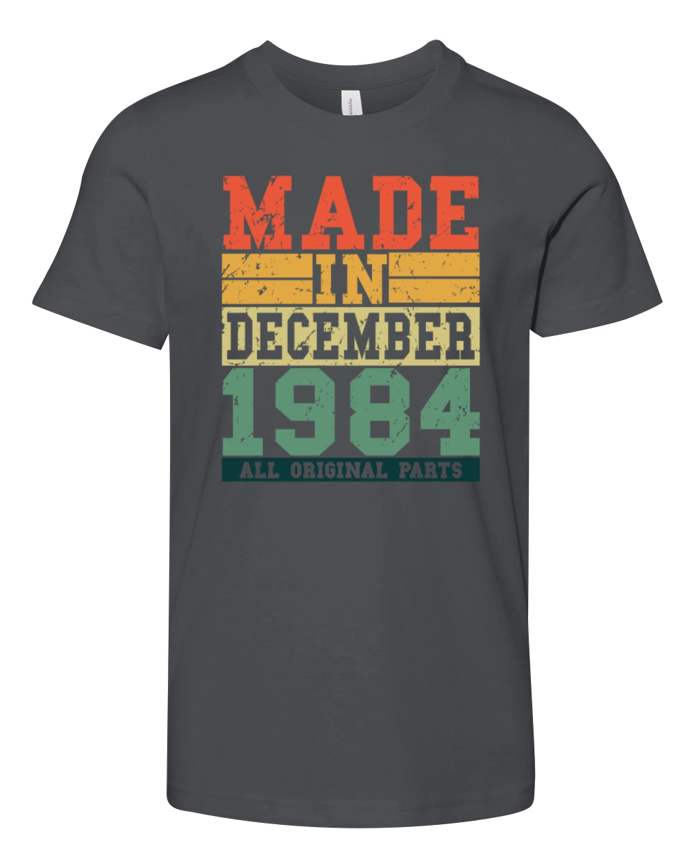 1984 Birthday December Vintage Saying Youth Unisex Jersey Tee