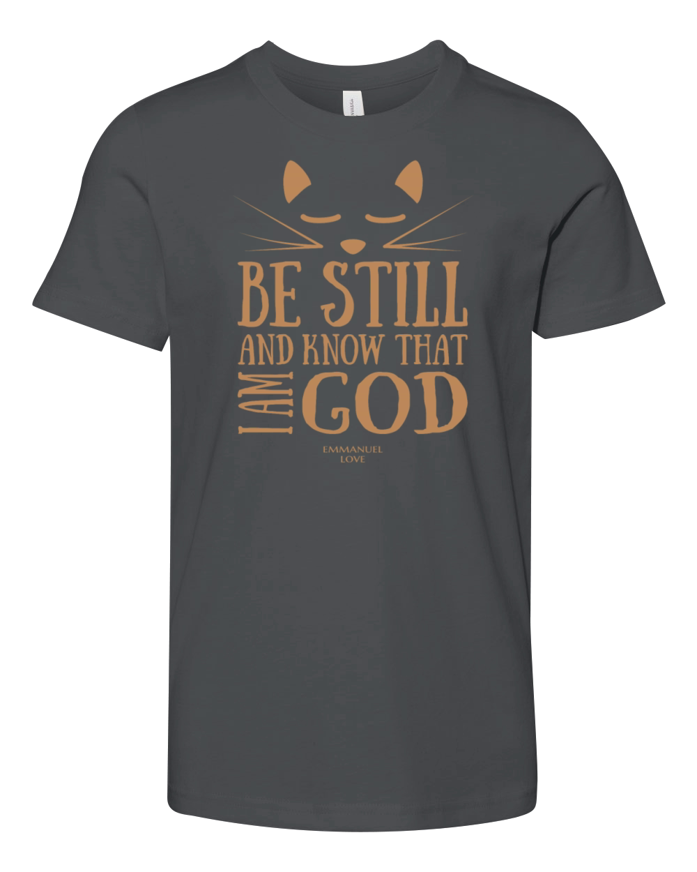 Be still and know that I am GOD-Christian Bible Youth Unisex Jersey Tee
