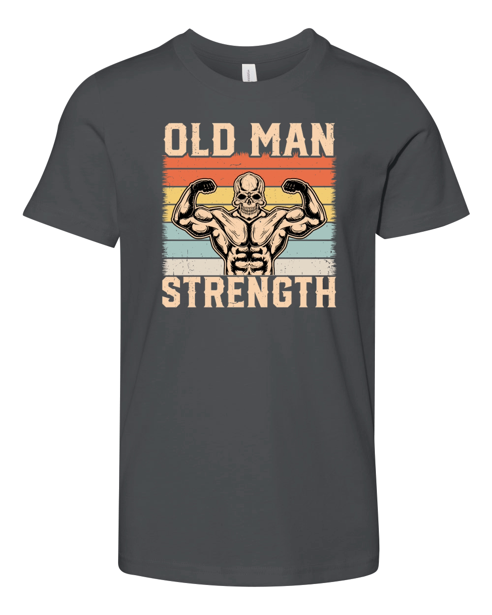Gym Retro Vintage old man strength Youth Unisex Jersey Tee