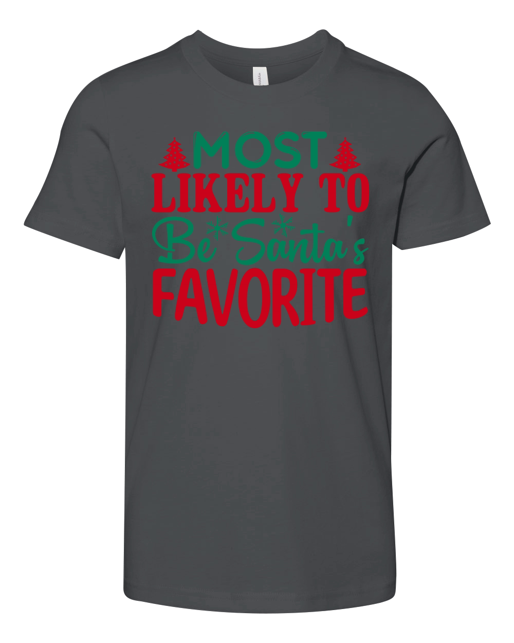 Most lokely to be santas favorite Youth Unisex Jersey Tee