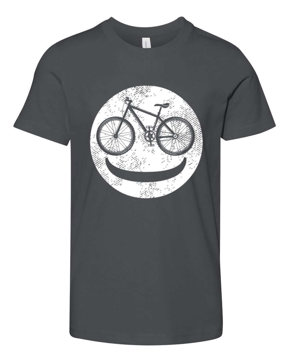 MTB Bike Happy Face Cycling Cyclists Youth Unisex Jersey Tee