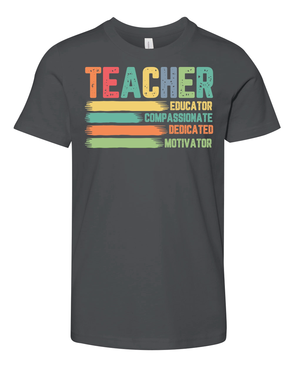 Teacher Educator Compassionate Deficated Motivator Youth Unisex Jersey Tee