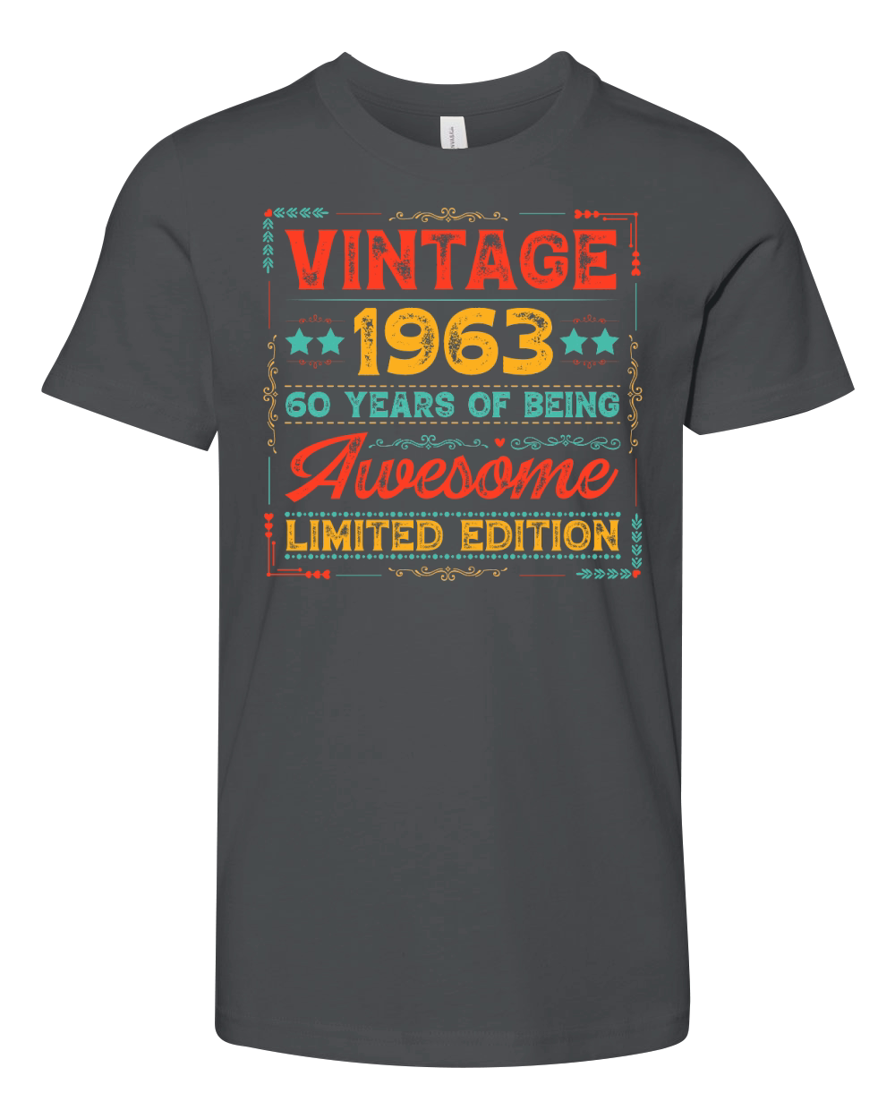 Vintage 1963 Being Awesome Limited Edition Birthday (1) Youth Unisex Jersey Tee