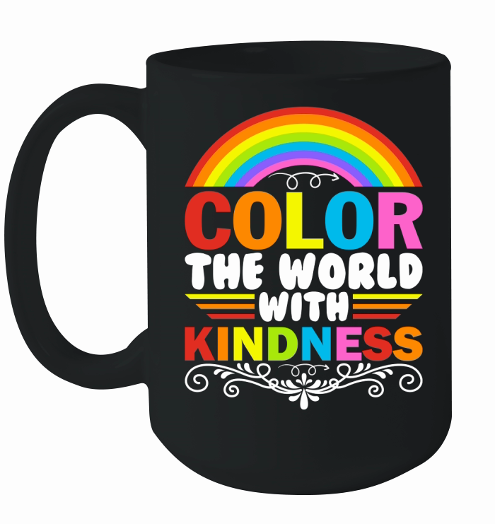 Color The World With Kindness Ceramic Mug