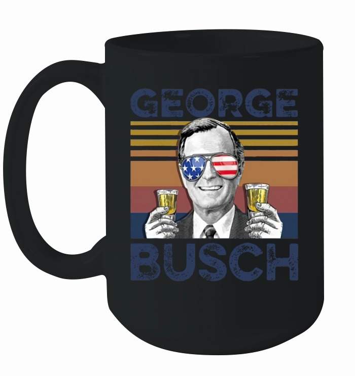 Vintage George W. Bush Busch 4th Of July Independence Day shirth Ceramic Mug