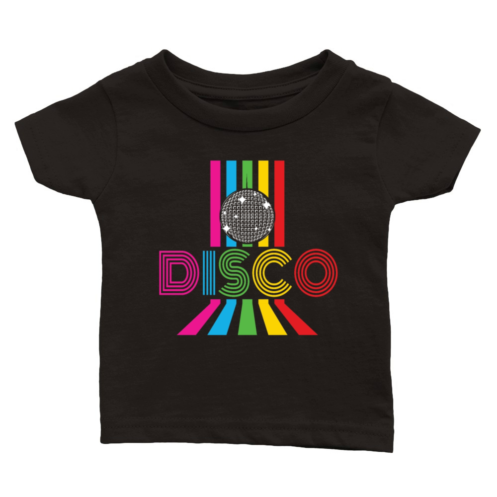 Disco 80s 90s Party Music Lover Classic Baby Crewneck T-shirt