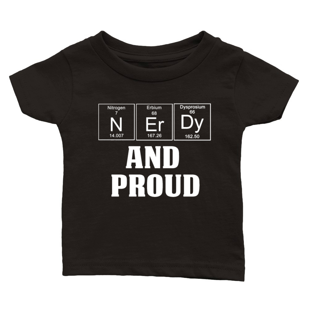NERDY AND PROUD Teachers Assistant Design Classic Baby Crewneck T-shirt