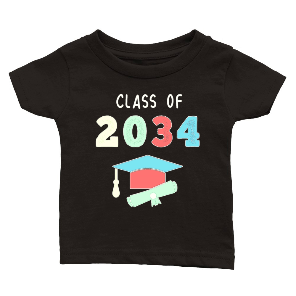 School graduation senior class 2034 Classic Baby Crewneck T-shirt