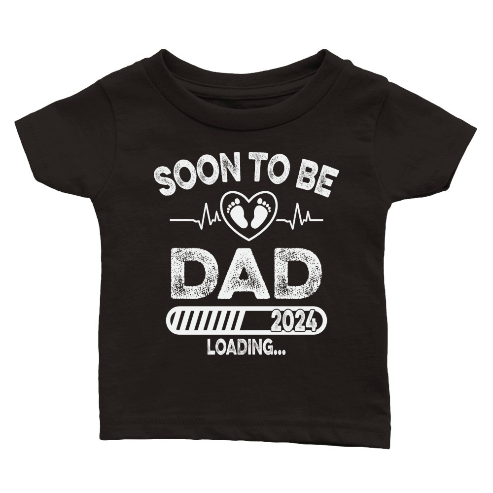 Soon to Be Daddy Est 2024 Fathers Day Classic Baby Crewneck T-shirt