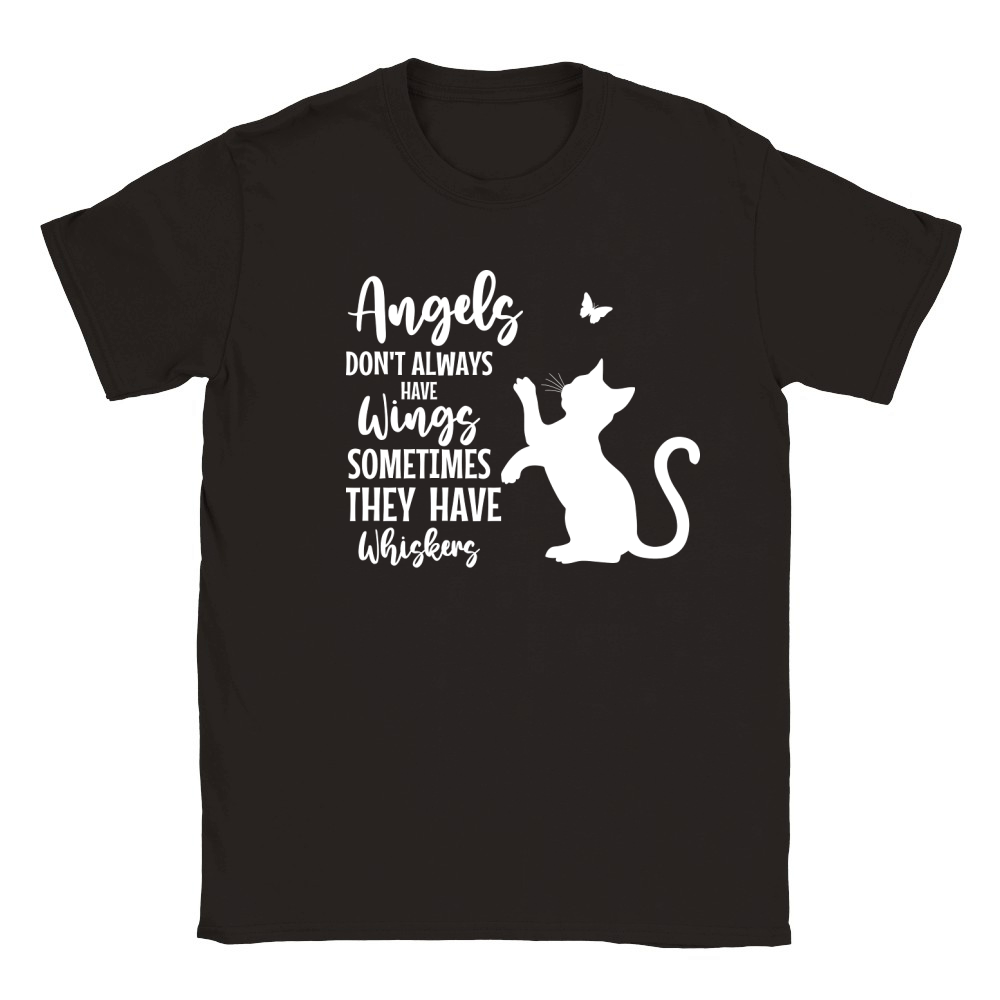 angels dont always have wings sometimes they have whiskers Classic Kids Crewneck T-shirt