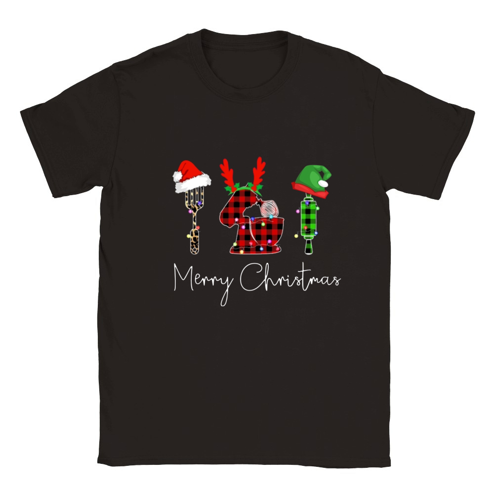 Jobs Christmas Baker Merry Christmas Vintage Classic Kids Crewneck T-shirt