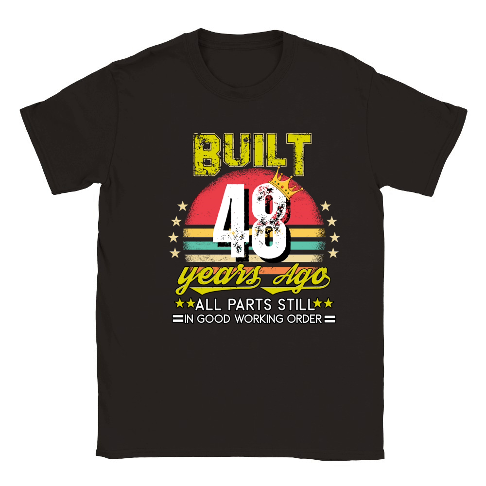 Vintage Birthday 48 Classic Kids Crewneck T-shirt