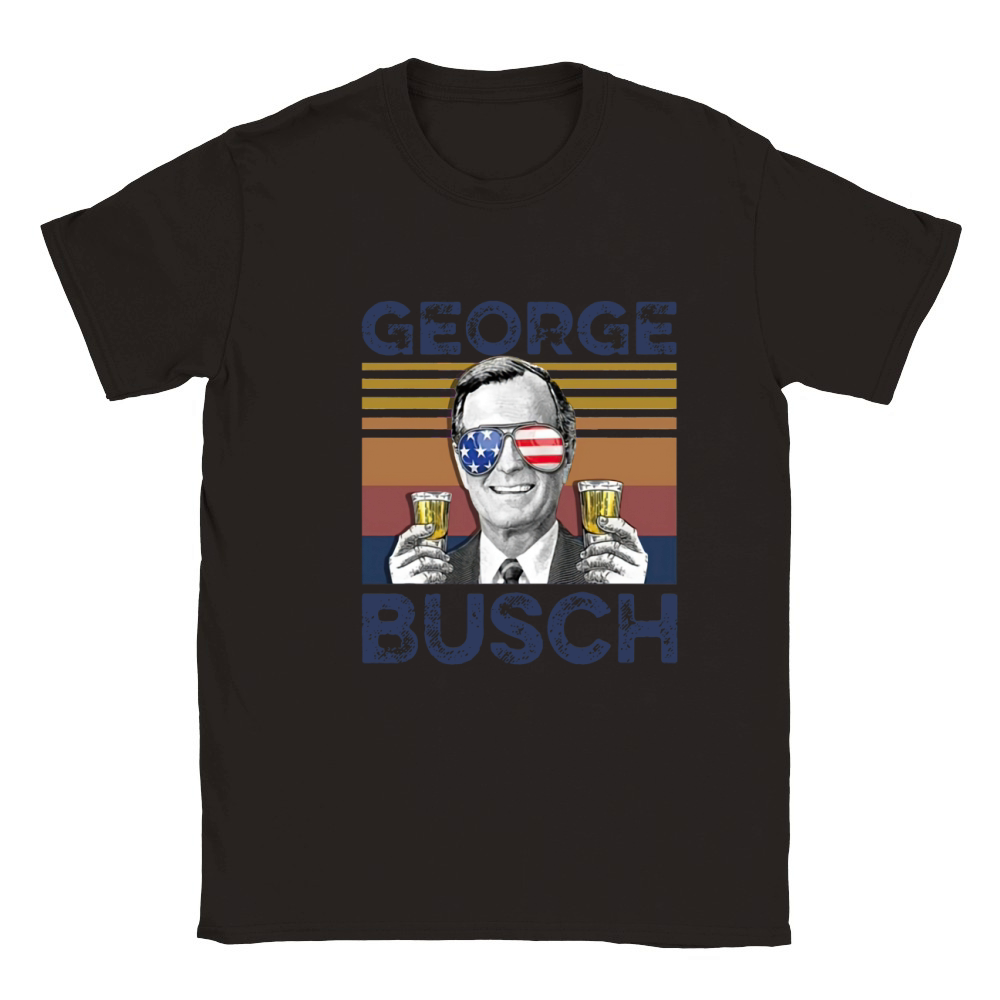 Vintage George W. Bush Busch 4th Of July Independence Day shirth Classic Kids Crewneck T-shirt