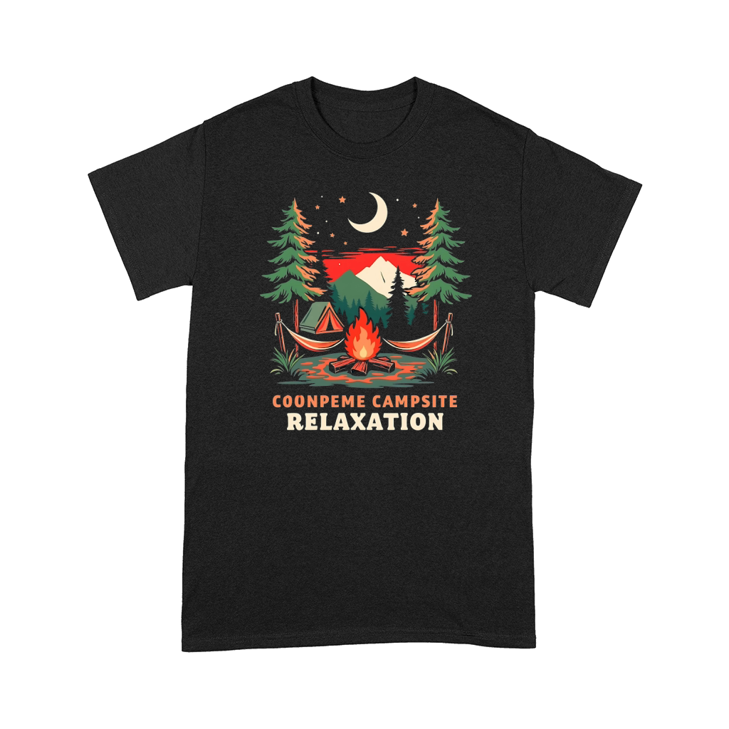 Coonpeme Campsite Relaxation and Adventure Comfort T-shirt