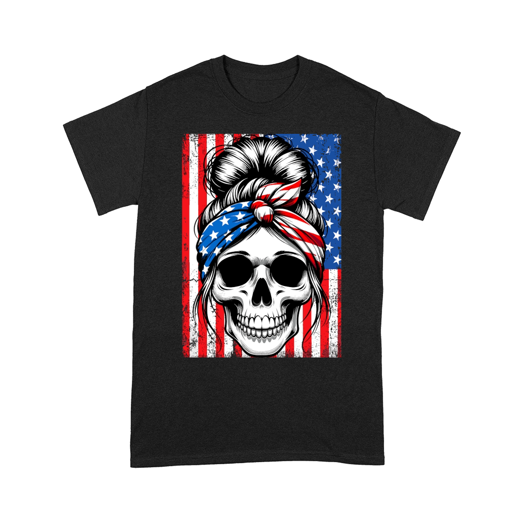 USA Flag Vintage Skeleton 4th of july Comfort T-shirt