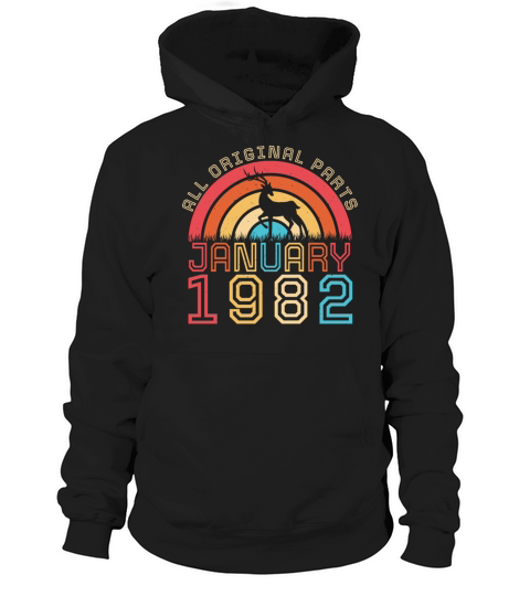 Born January 1982 Vintage Hoodie Unisex