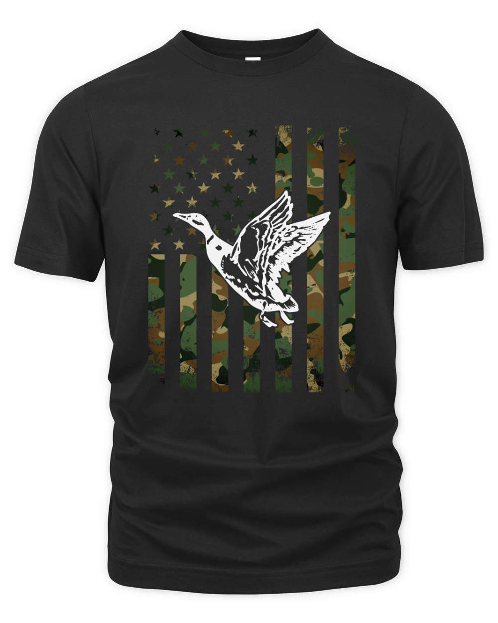 Goose Hunting Camo Flag Organic Unisex T-shirt