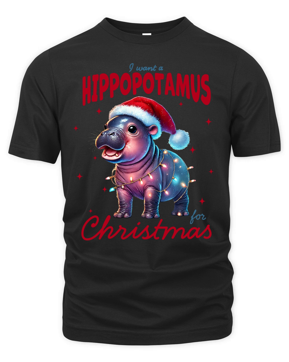I want a Hippotamus for Christmas Organic Unisex T-shirt