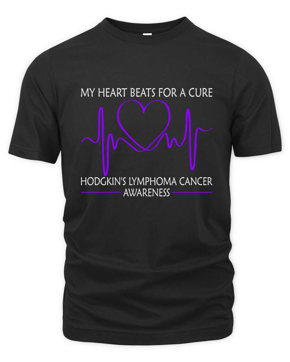 My Heart Beats for a cure  Hodgkins Lymphoma Cancer Awareness Organic Unisex T-shirt