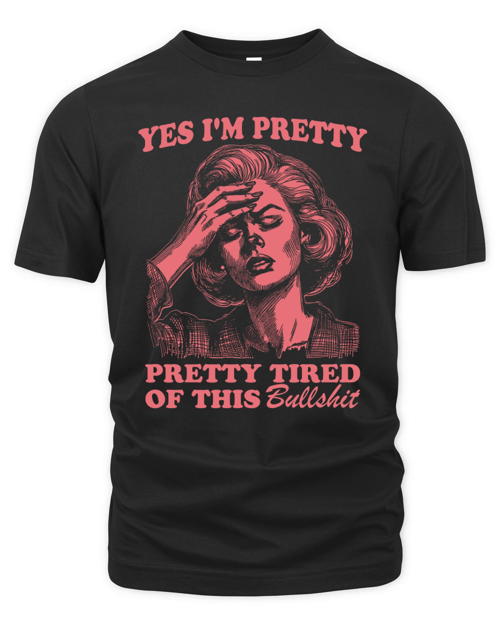 Pretty Tired Of This BS D Retro Red Organic Unisex T-shirt