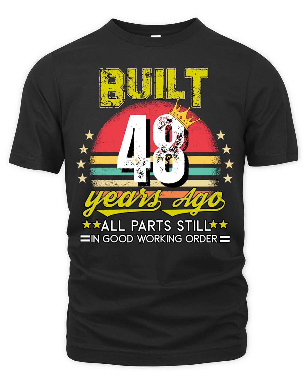 Vintage Birthday 48 Organic Unisex T-shirt