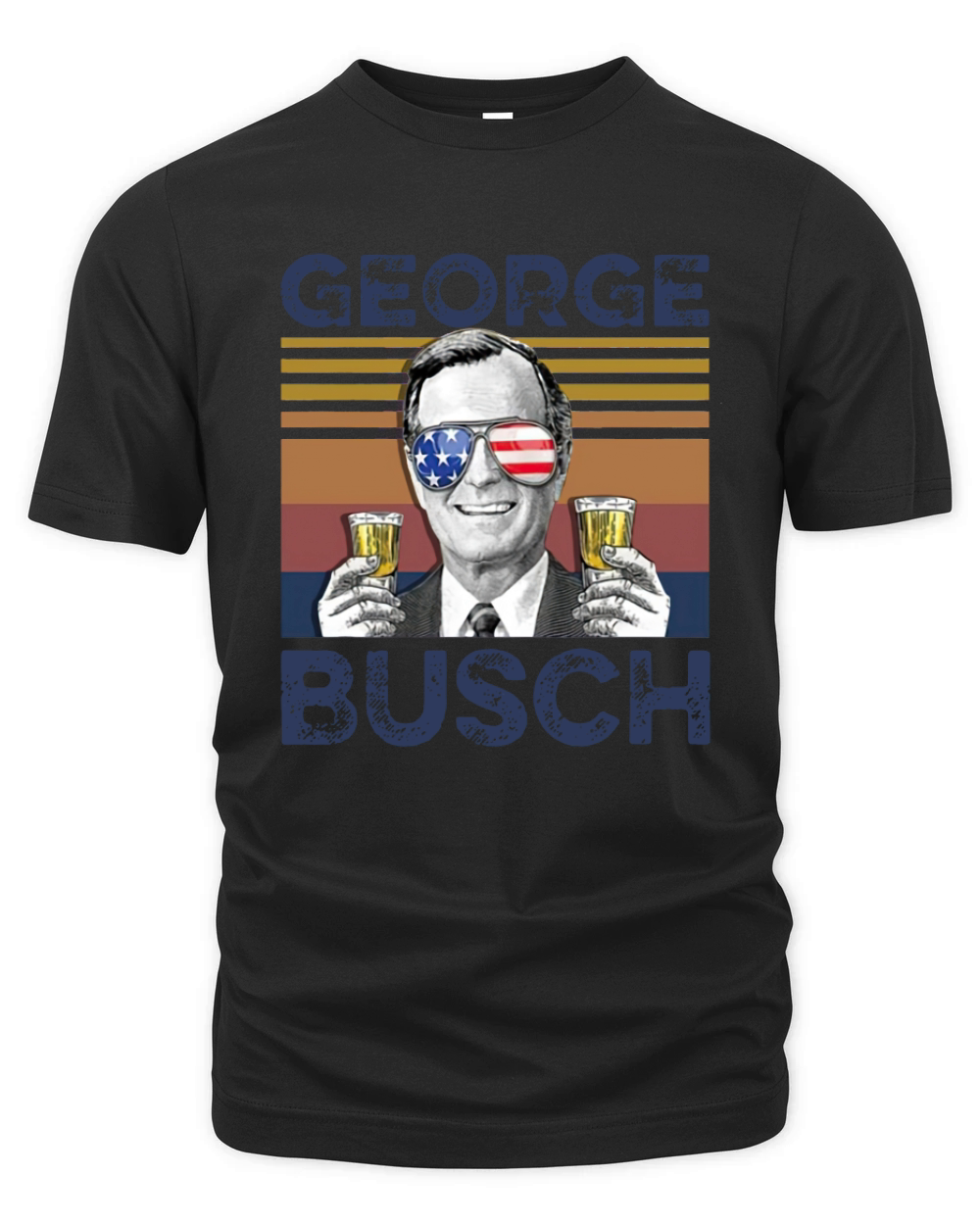 Vintage George W. Bush Busch 4th Of July Independence Day shirth Organic Unisex T-shirt