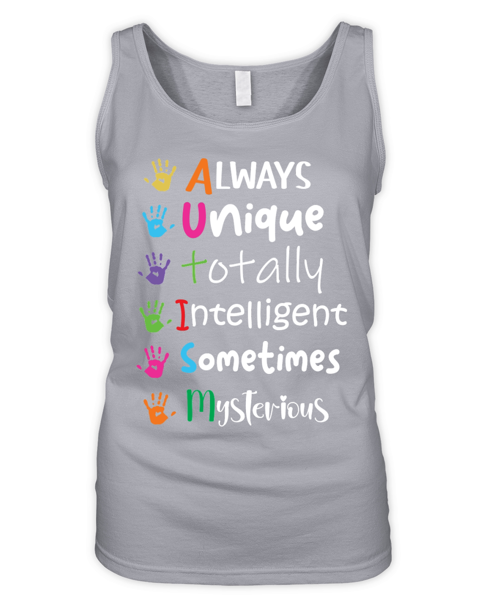 Autism   always unique totally interesting sometimes mysterious Organic Women's Tank Top