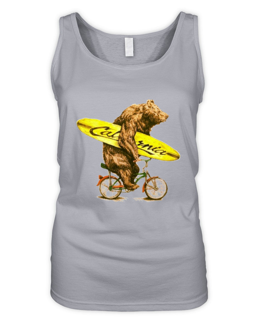 California bicycle for surfers Organic Women's Tank Top