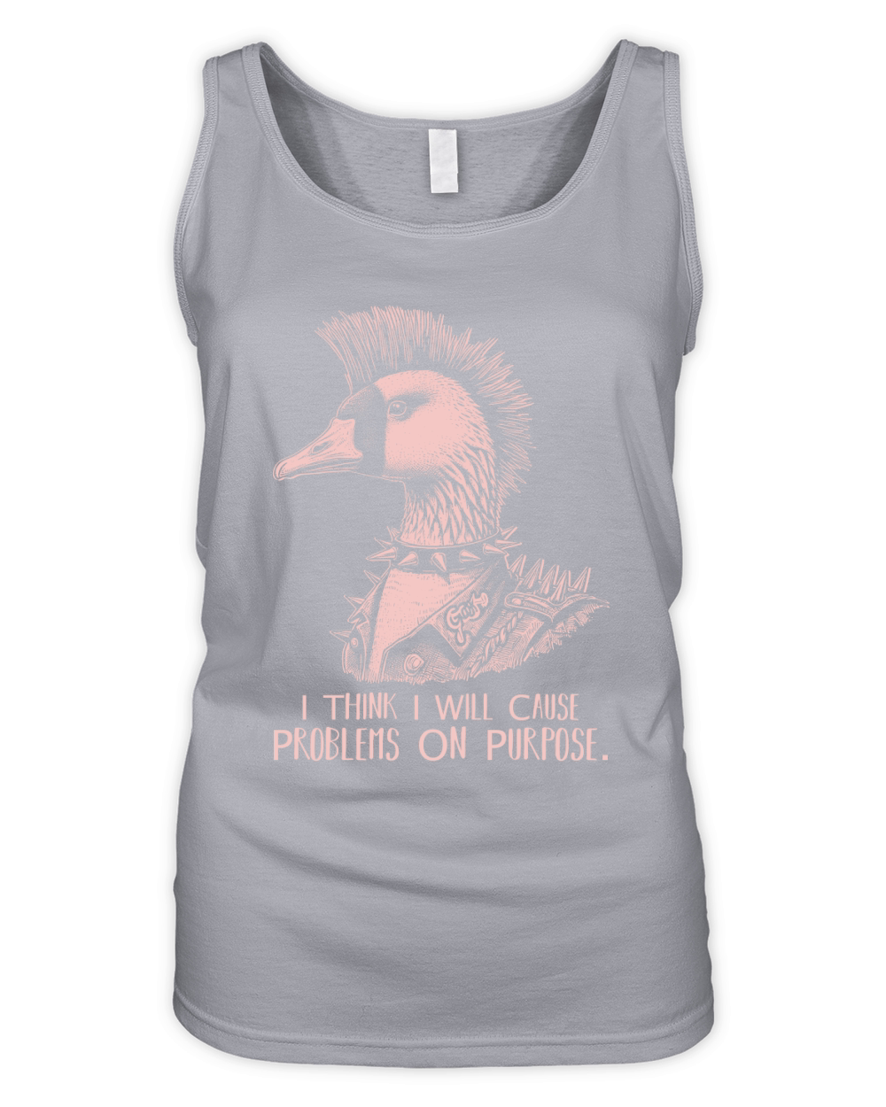 Goose Punk Problem On Purpose D Pink Organic Women's Tank Top