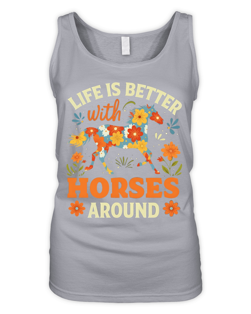 Life Is Better With Horse Around Organic Women's Tank Top