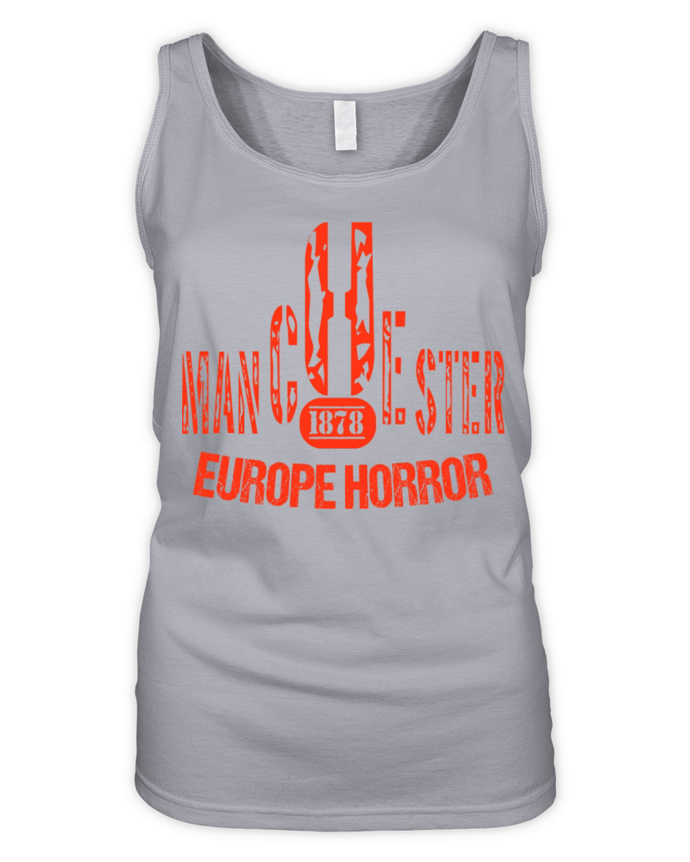 Manchester United 1878 the Europe Horror RED COLOR Organic Women's Tank Top