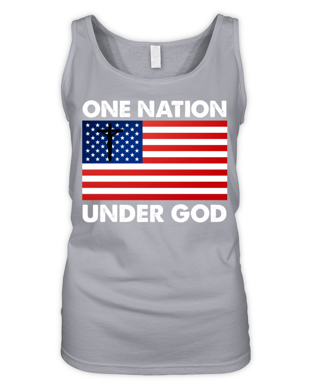 ONE NATION UNDER GOD Patriot Day - American God Organic Women's Tank Top