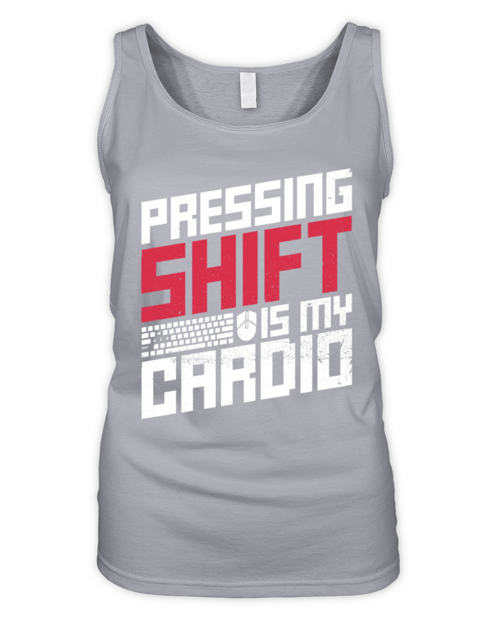 Pressing shift is my cardio Quote for a PC Geek Organic Women's Tank Top