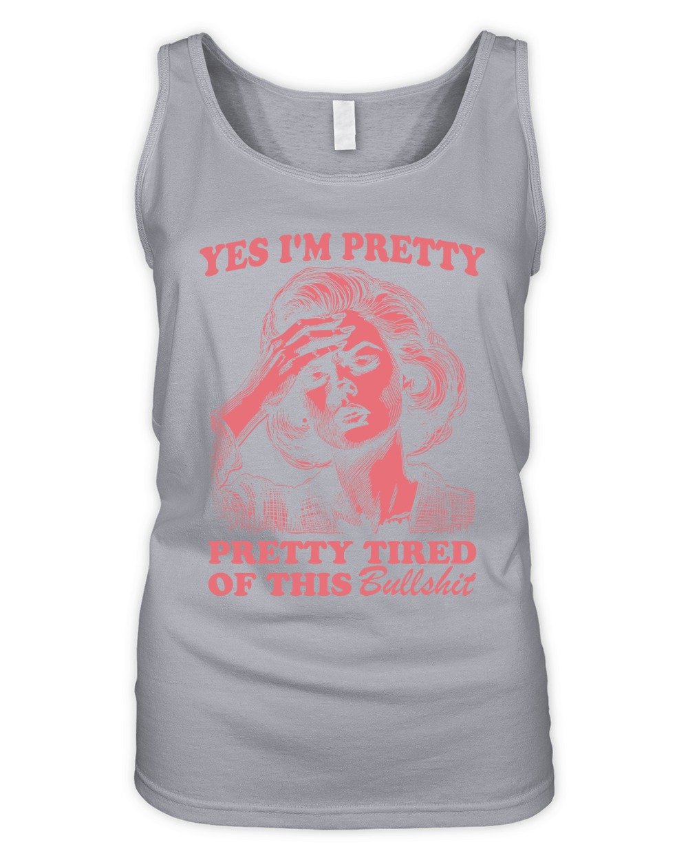 Pretty Tired Of This BS D Retro Red Organic Women's Tank Top