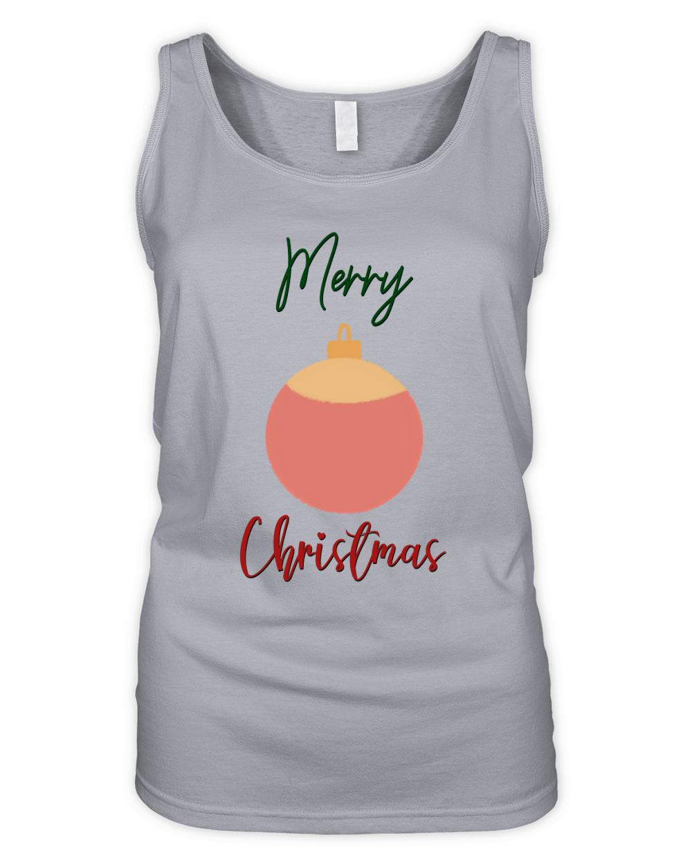 red ornament Merry Christmas 6 Organic Women's Tank Top