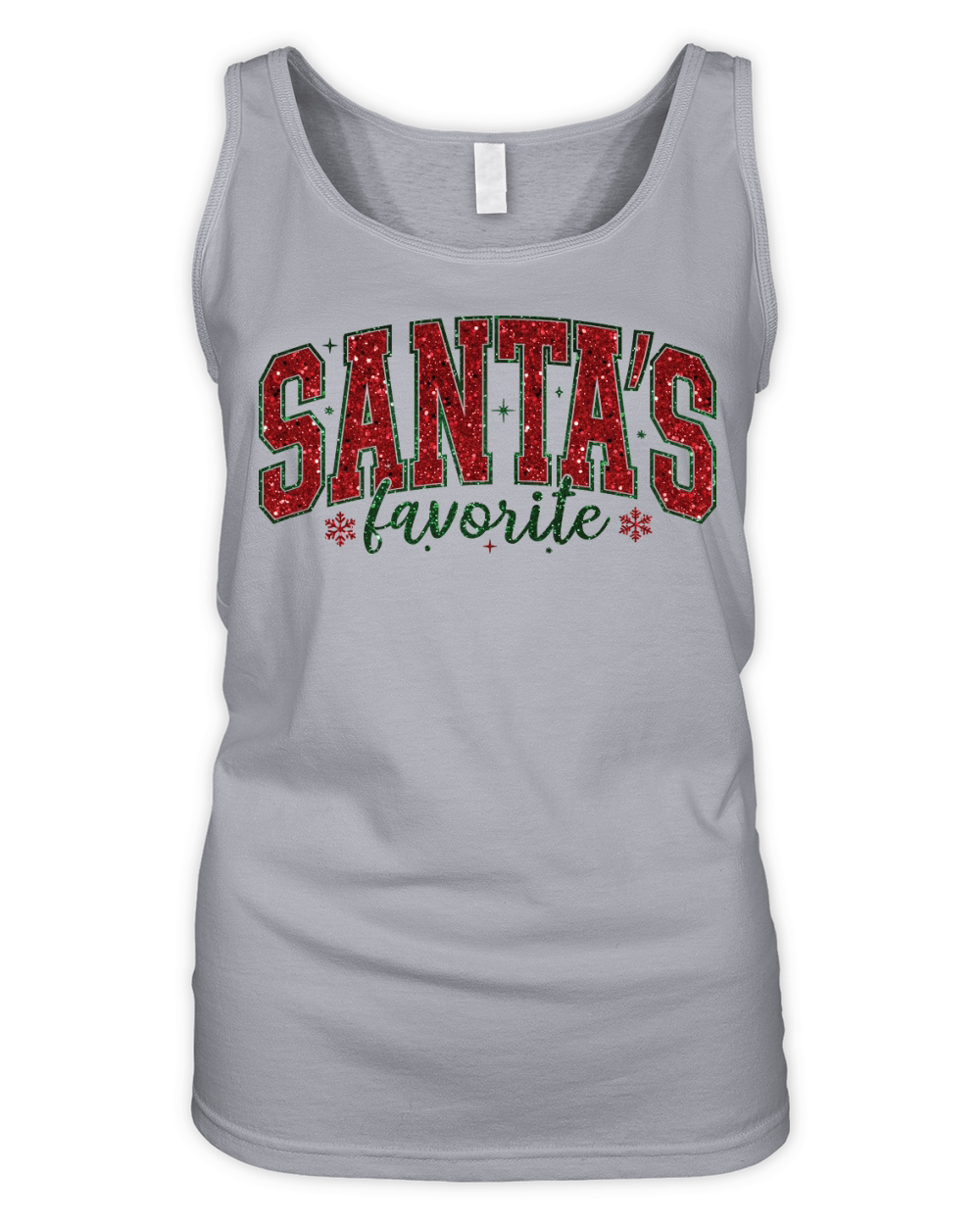 SantasFavorite2 Glitter Organic Women's Tank Top