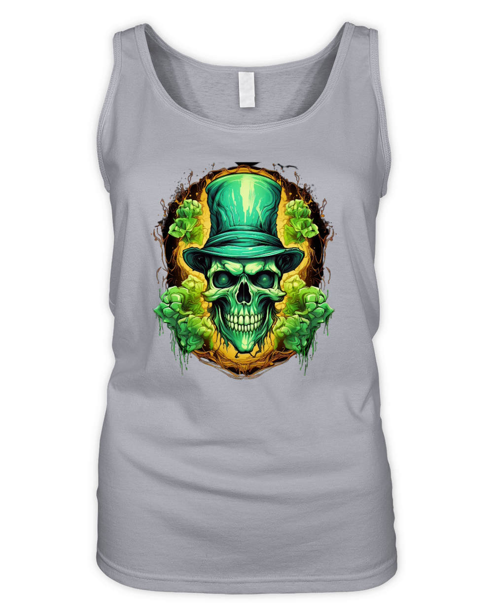 Skull Shamrock for St. Patricks Day1 Organic Women's Tank Top