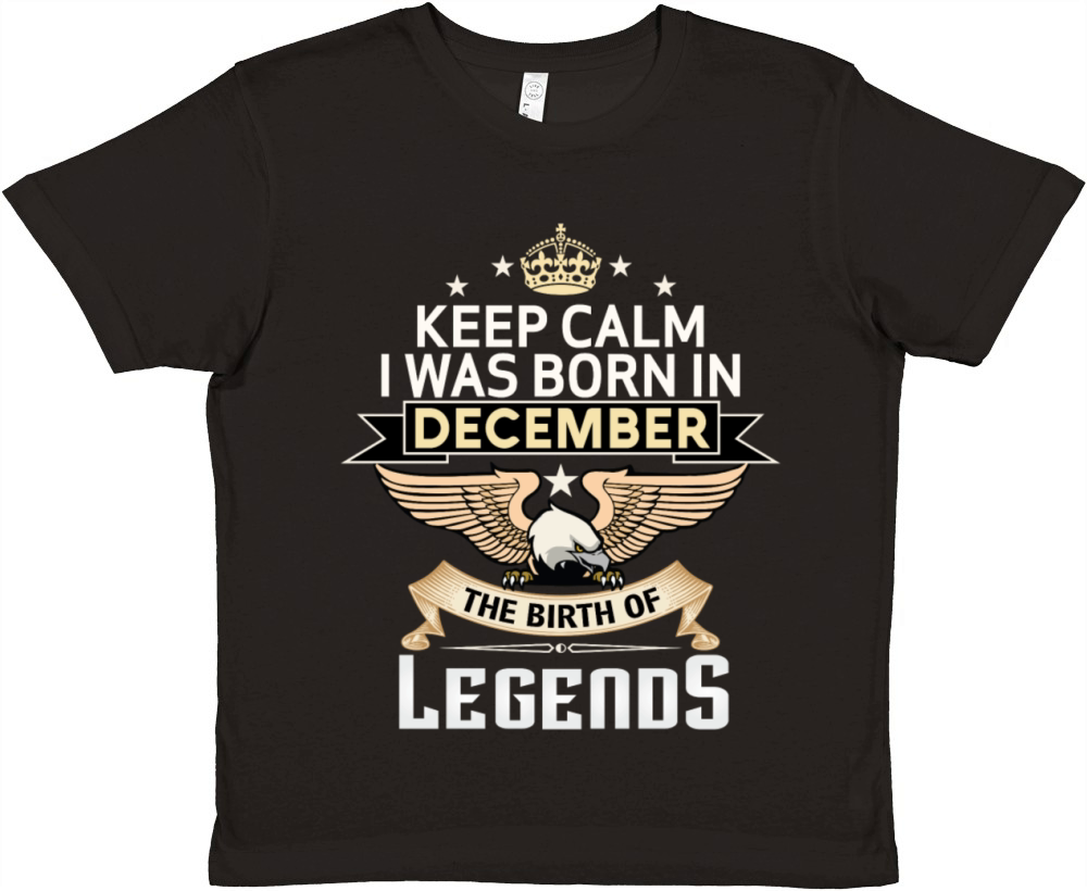 BORN IN DECEMBER Premium Kids Crewneck T-shirt