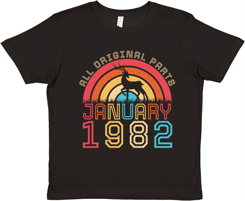 Born January 1982 Vintage Premium Kids Crewneck T-shirt