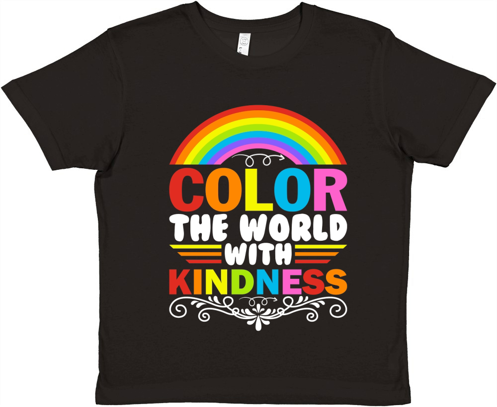 Color The World With Kindness Premium Kids Crewneck T-shirt