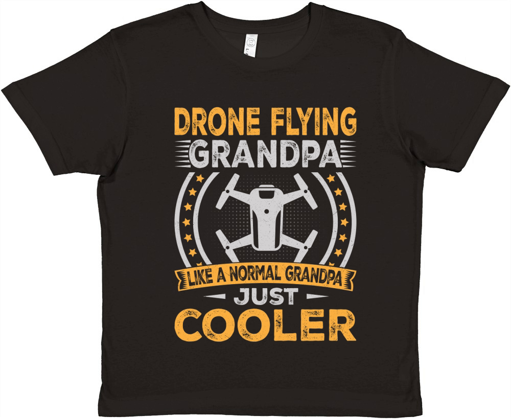 Drone Flying Grandpa Premium Kids Crewneck T-shirt