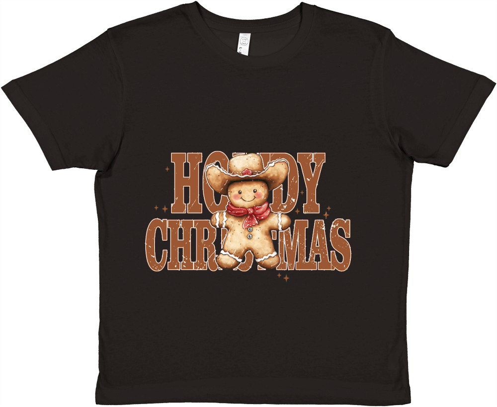 Howdy Gingerbread Christmas 1 Premium Kids Crewneck T-shirt