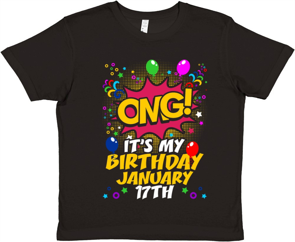 Its My Birthday January seventeenth Premium Kids Crewneck T-shirt