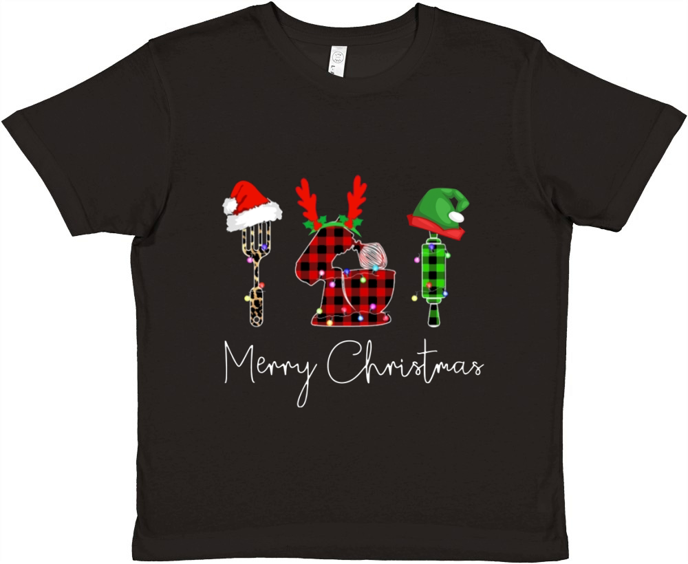 Jobs Christmas Baker Merry Christmas Vintage Premium Kids Crewneck T-shirt