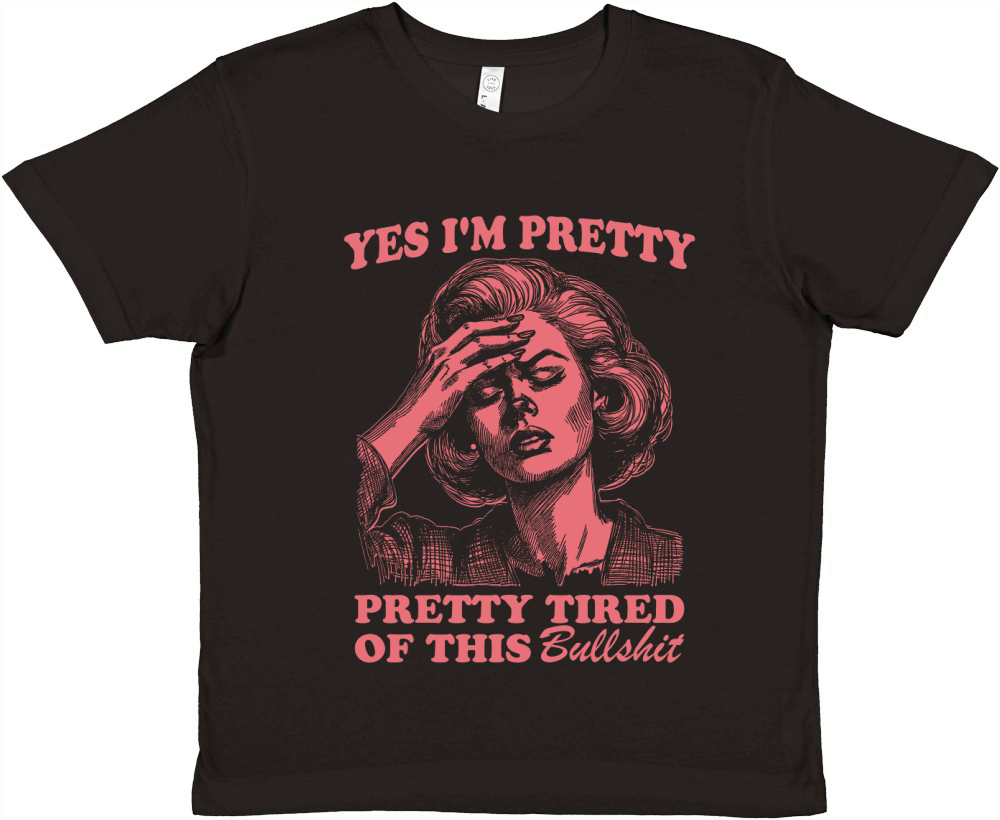 Pretty Tired Of This BS D Retro Red Premium Kids Crewneck T-shirt